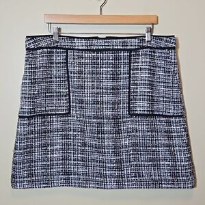 Tweed Woven A-line Academia Skirt Preppy School Girl